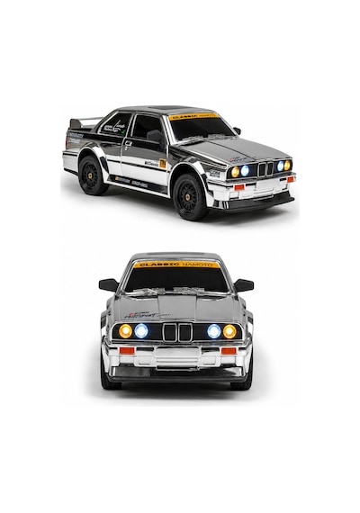 1/16 4wd 50 Km Hızlı E30 Rc Drift Uzaktan Kumandalı Yedek Lastikli Oyuncak Drift Araba Gri