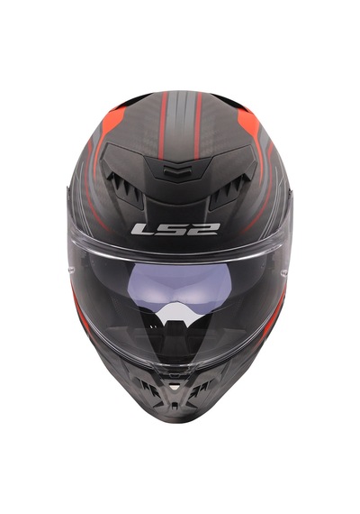 Ls2 Dragon Karbon Subıc Kırmızı Kask Kırmızı