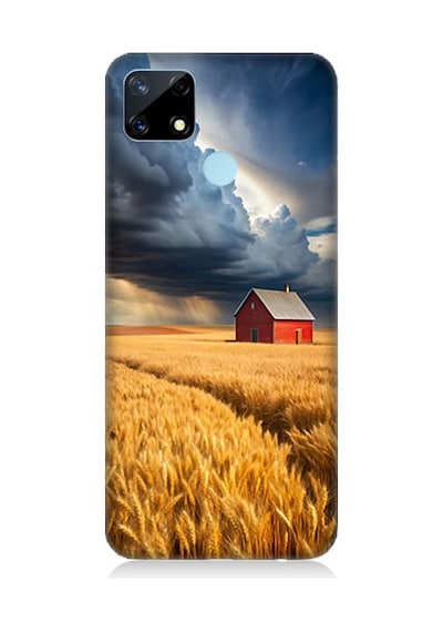 Realme C17 Uyumlu Buğday Tarlası Desenli Silikon Kılıf