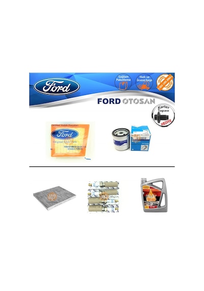 Ford Fiesta 1.25 1.4 1.6 Benzinli Filtre Bakım Seti 2009-2017 (373117732)
