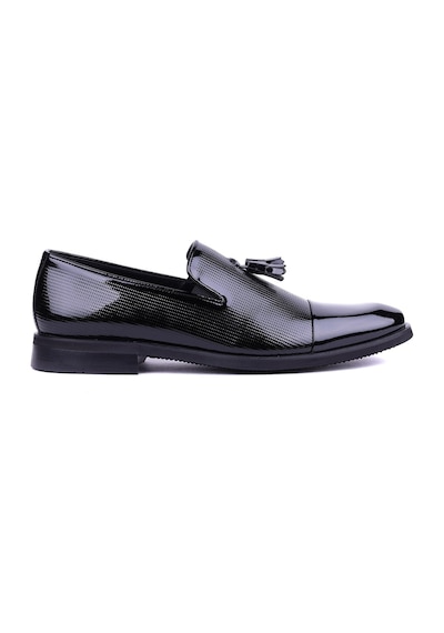 Shoetyle - Hakiki Rugan Deri Siyah Renk Klasik Erkek Ayakkabı - 900-4702-1474