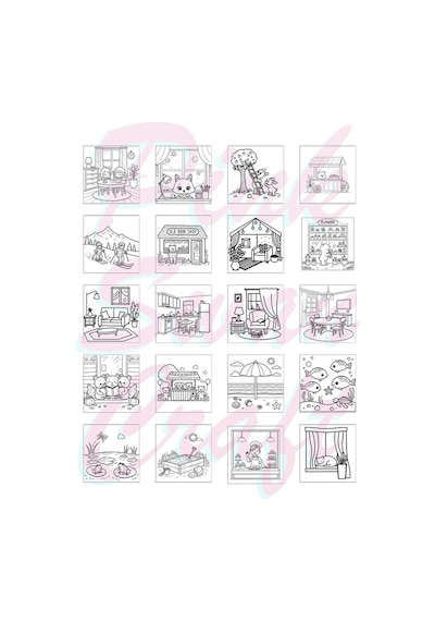 Bold And Easy Comf Day 20 X 20 Cm Büyük Boyama Kitabı - Yetişkin Ve Çocuklar İçin Boyama Kitabı