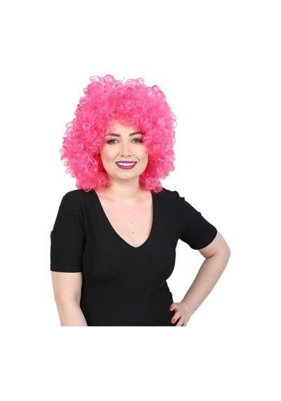 Animasyon Parti Ve Palyaço Peruğu / Neon Pembe - Uxfo-462277 Çok Renkli