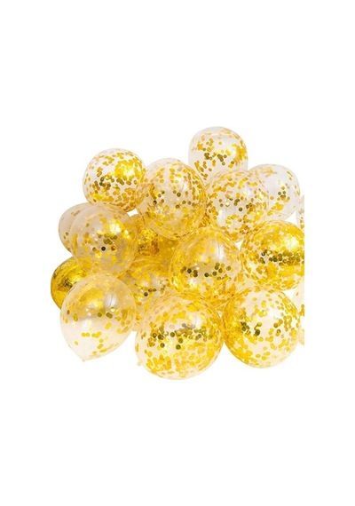Beyaz Gold Konfetili Balon 418