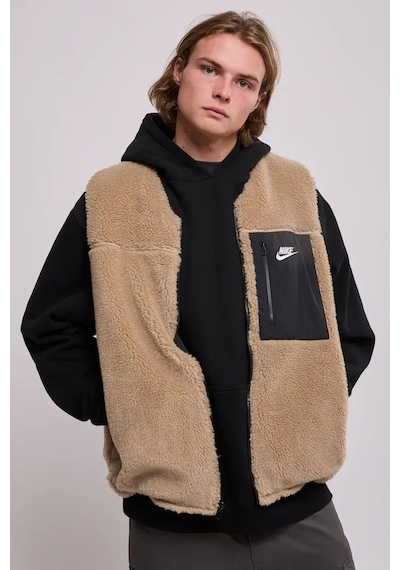 Nike Sporswear Club Fleece Winterized Reversible Sythetic Fill Full-zip Çift Traflı Erkek Bol Kesim Peluş Sentetik Dolgu Yelek Kahve-siyah Kahverengi Nike Sporswear Club Fleece Winterized Reversible Sythetic Fill Full-zip Çift Traflı Erkek Bol Kesim Peluş Sentetik Dolgu Yelek Kahve-siyah Kahverengi