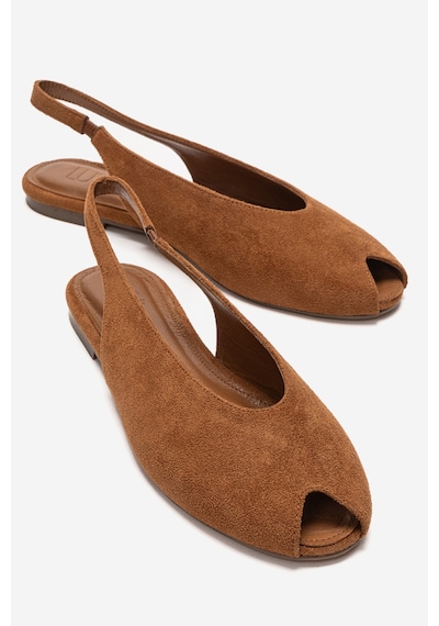 Luvishoes Serına Taba Süet Kadın Sandalet