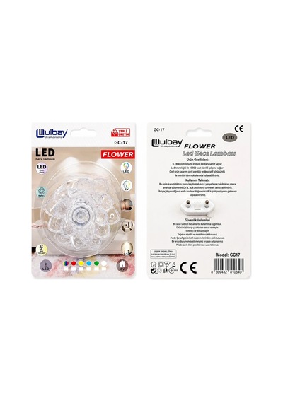 10 Adet Kozalak Led Gece Lambası Gc-17 5468 Çok Renkli