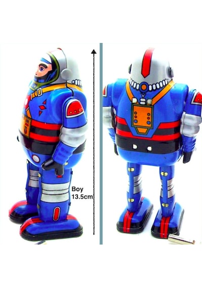 Omeniv Mavi Astronot Adam Teneke Oyuncak Anahtar Kurmalı 42205956 Teşhir Ürün
