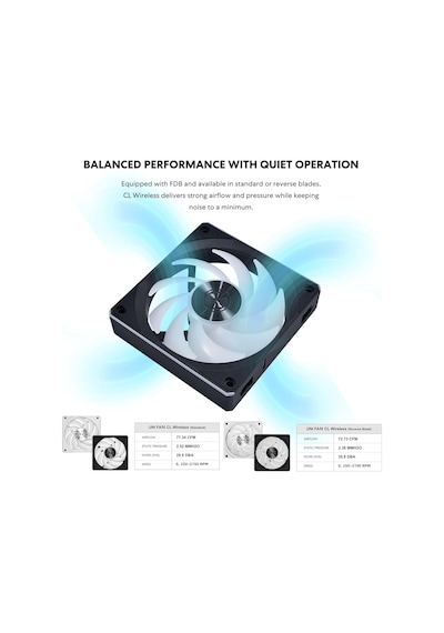 Unı Fan Cl Wireless Reverse 3x120 Siyah Kasa Fanı G99.12rcl1w3b.00 Standart
