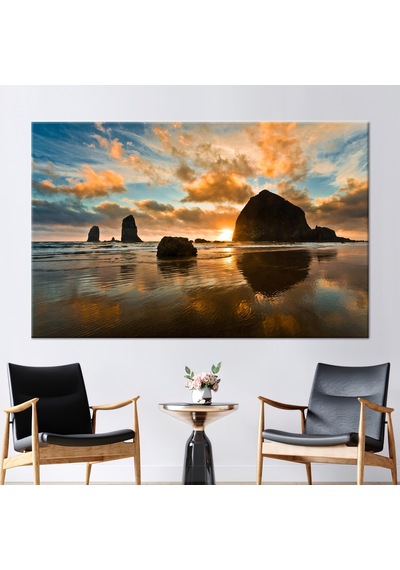 70x100cm 1 Parça Kanvas Tablo, Doğa Posteri, Güneş Işığı Kanvas