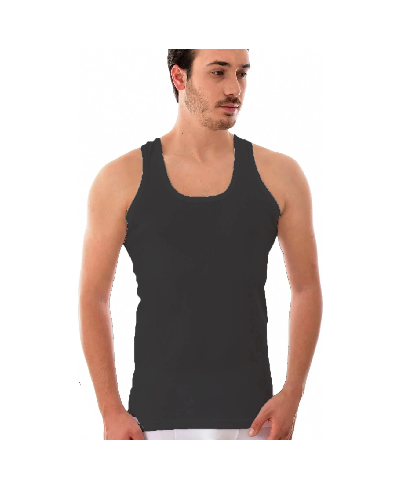Tutku 102r Ribana Renkli Erkek Atlet Gri