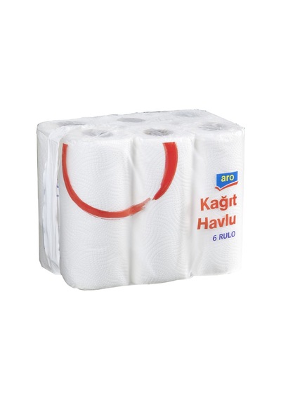 Aro Kağıt Havlu 2 Katlı 6'lı Paket - Hızlı Emişli Havlu Kağıt 8'li Avantaj Paketi - 8 Adet Tarı