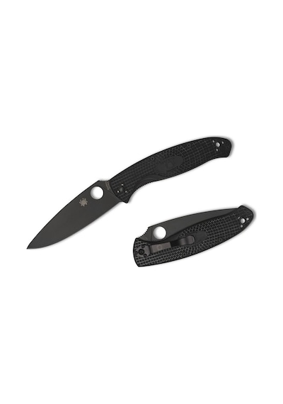 Spyderco Resilience Black Lightweight Black Blade Plainedge Kamp Çakı Siyah