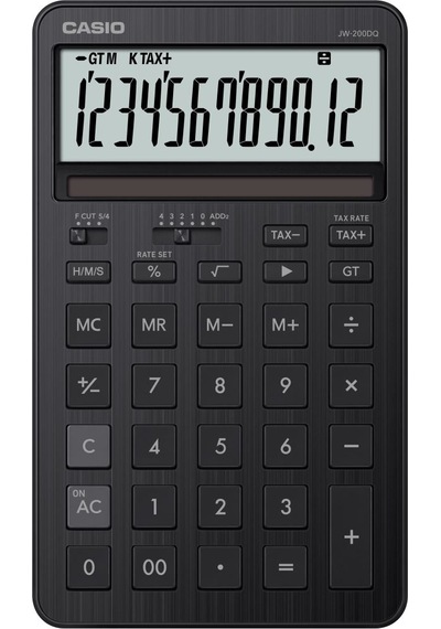 Casio Jw-200dq-bk-w-dp Hesap Makinesi Desktop Gri - Siyah