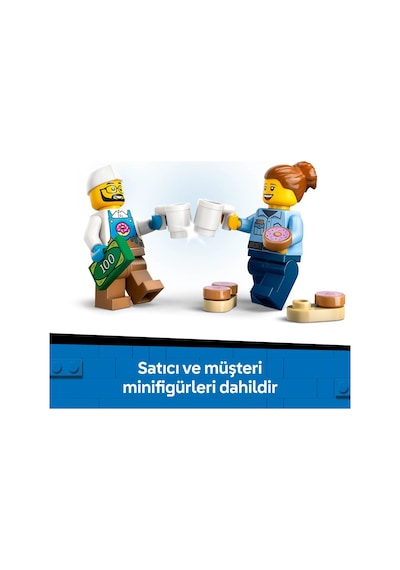 LEGO® City Donut Kamyonu 60452 - 5 Yaş ve Üzeri Çocuklar için Yaratıcı Oyuncak Yapım Seti (196 Parça)