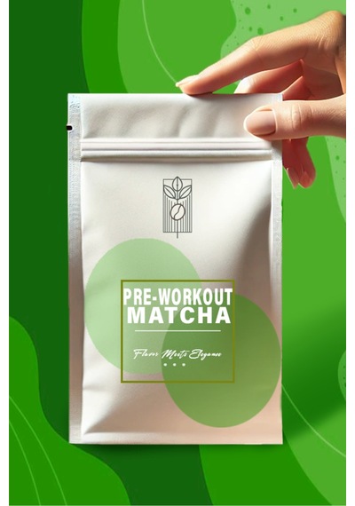 Pre-workout Matcha Powder 50g, Antrenman Öncesi Sporcu Matchası - Yüksek Enerji Destekli