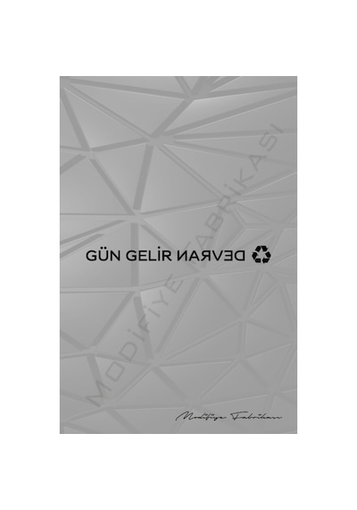 Gün Gelir Devran Döner Sticker Folyo - Siyah - 40 X 3.5 Cm
