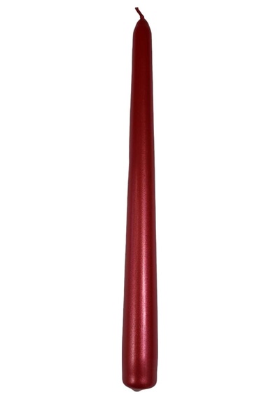 Candle Şamdan Mum Konik 2,5x25cm Metalik Kırmızı 1 Adet