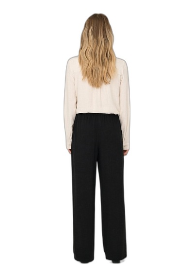 Only Onlsıesta Mw Pull-up Lınen Bl Pnt Noos Kadın Black Pantolon - 15322263 Siyah
