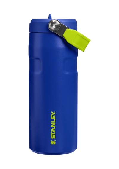 Stanley The Iceflow Flip Straw 2.0 Pipetli Termos Bardak 0.47 Lt / Cobalt Chartreuse Lacivert
