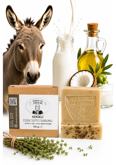 Kekikli Zeytin Yağlı Eşek Sütü Sabunu 100 Gr
