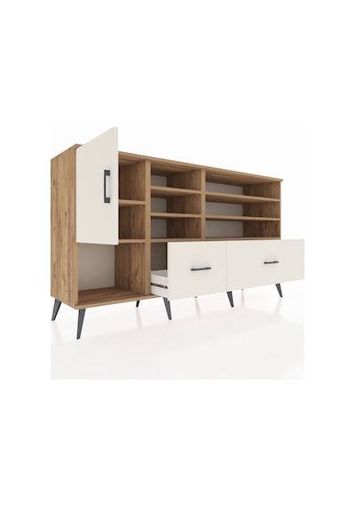 Kronos Konsol 8 Raflı 2 Çekmeceli Tek Kapaklı 176x59x99 Çam-ayta Çam-aytaşı