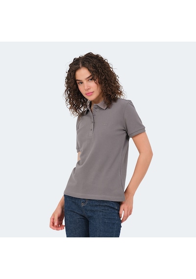 Slazenger VERA I Kadın Polo Yaka Koyu Gri Tişört