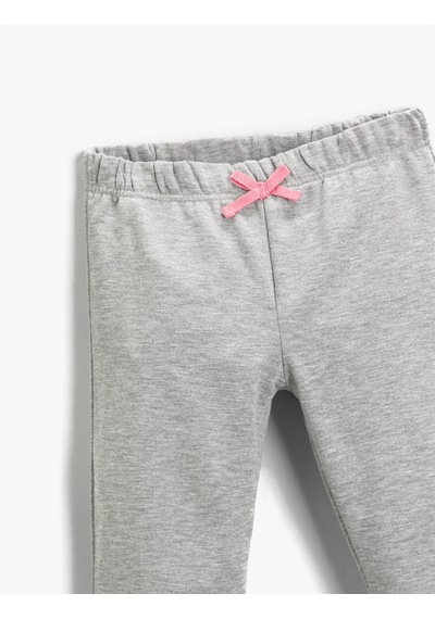 Koton Basic Fiyonklu Jogger Eşofman Altı Pamuklu Kar Melanj 2ykg47486ok Gri Melanj