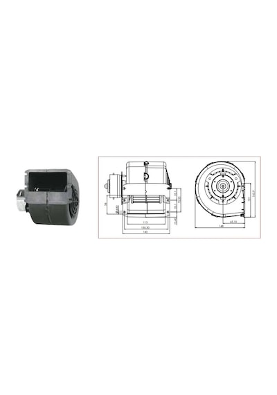 Kormas 24V Kalorifer Motoru Küçük Tip Tekli Blower 148X166 N11.4311