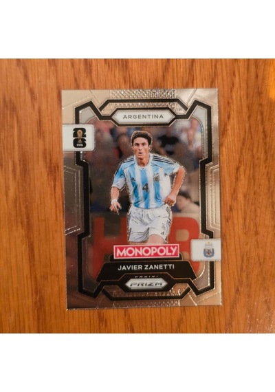 Prizm Monopoly Javier Zanetti No. 5 Lisanlı Oyun Kartları - Silver