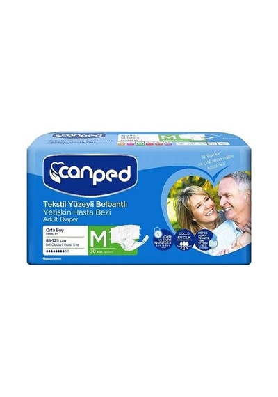 Canped Hasta Bezi Belbantlı M Boy 30 Lu Standart