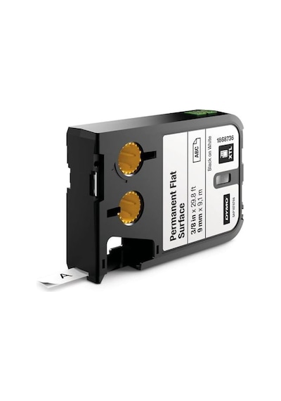 Dymo Xtl, Sabit Polyester Düz Yüzey 9 Mm X 9,1 Mt , Beyaz/siyah - 1868736