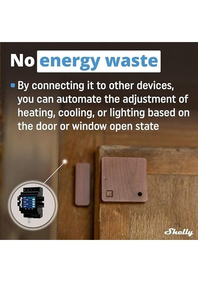 Shelly Blu Door/window Bluetooth Smart Kapı Ve Pencere Sensörü, Lüks Sensörlü Güvenlik Anında Tepki İos Android Uygulaması Ağ Geçidi Gereklidir Sahne Etkinleştirme 50 x 22