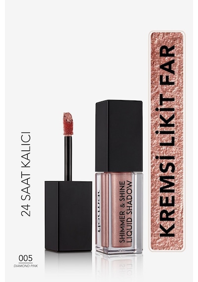 Flormar Shimmer & Shine Metalik Efektli Likit Göz Farı 005 Diamond Pink