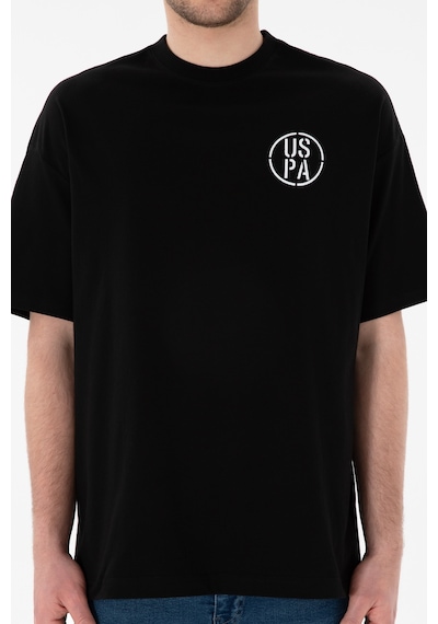 U.S. Polo Assn. Erkek Oversize Fit Bisiklet Yaka Siyah Tişört 50305904-VR046