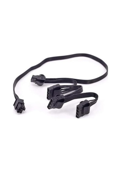 6 Pin İde Modüler Power Supply Kablosu 6 Pin Molex Kablo 75 Cm 6 Pin 4x İde Power Kablo 6 Pin Boşluklara Dikkat Ediniz