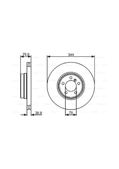 Land Rover Range Rover 3 3.0td6 2002-2006 Bosch Ön Disk 344mm 2 Adet