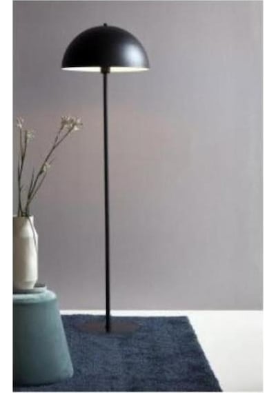 Mylights Retro Rustik Mat Siyah Lambader Köşe Lambası Metal La