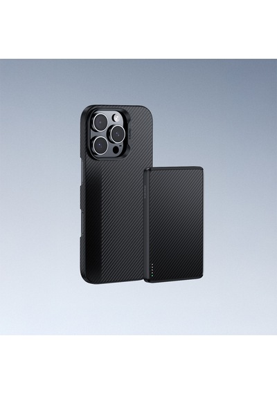 Apple Uyumlu iPhone 16 Pro Kılıf Benks M-safe Metal Kamera Çerçeveli Magnetik Armorair 600d Kevlar Fiber Siyah Siyah
