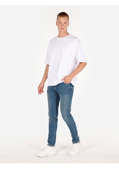 Colin's Colins 041 Danny Dar Kesim Düşük Bel Dar Paça Mavi Erkek Pantolon Cl1072792 Denim
