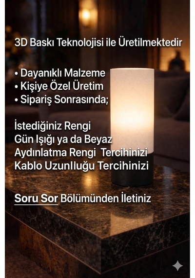 Nova Model - Led Abajur - Masa Lambası - Usb 5v İle Çalışır - Slim Led Aydınlatması Dahildir - Dekoratif Lamba - Renk Seçenekli Çok Renkli