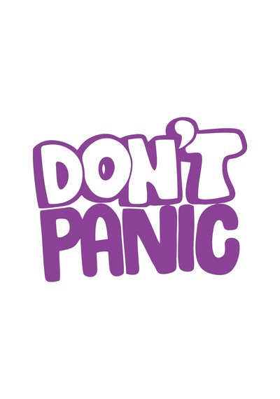 Dont Panic Araba Sticker Araba Sticker 17x17 Cm Mor