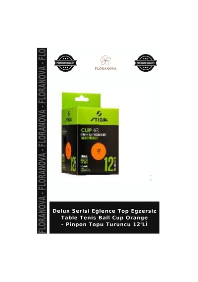 Delux Serisi Eğlence Top Egzersiz Table Tenis Ball Cup Orange - Pinpon Topu Turuncu 12'li
