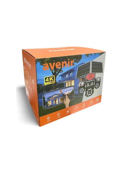 Avenir Av-s446 12mp 4 Kameralı Ptz 4g Sim Kartlı Solar Kamera