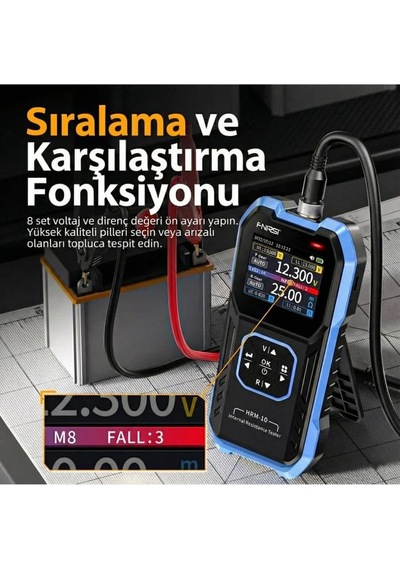 Fnırsı Hrm-10 Akü Voltajı Dahili Direnç Test Cihazı