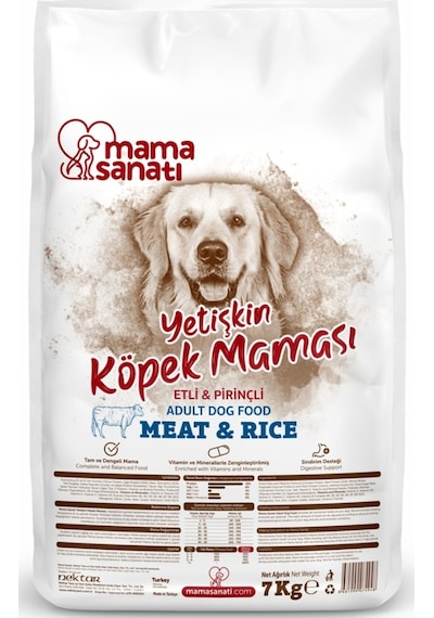 Mama Sanatı Etli & Pirinçli Yetişkin Köpek Maması 7 KG