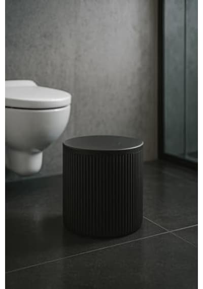Banyo Mutfak Çöp Kovası 6 Litre Siyah Plastik 3372