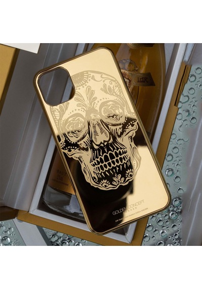 Apple Uyumlu iPhone 12 / 12 Pro Kuru Kafa Gold Kılıf