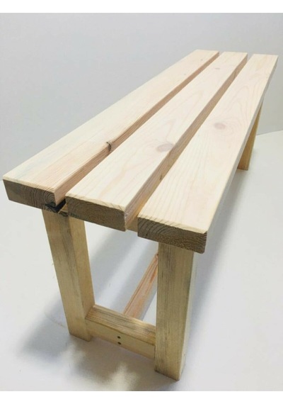 Natural Ahşap Bank Wooden Bench Masif Ahşap