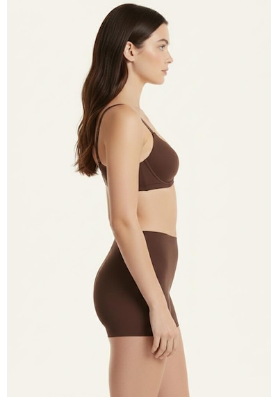 Fit Women Lazer Kesim Yüksek Bel ı Şort Korse 4403 Kahverengi